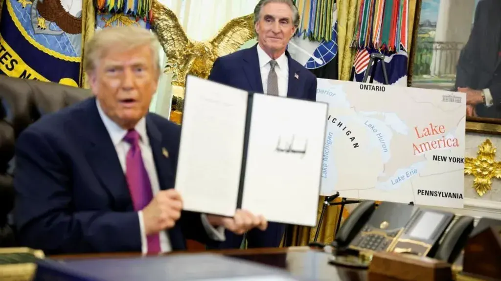 Trump Signs Order To Rename Lake Ontario As 'Lake America' Amid Canada Trade Row